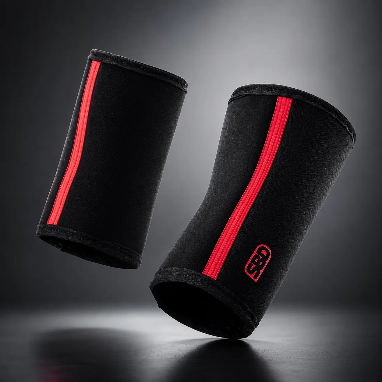 SBD elbow sleeve in black with red detail